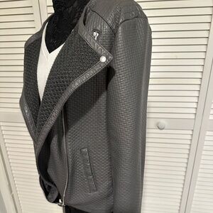 Calvin Klein Grey Leather Jacket